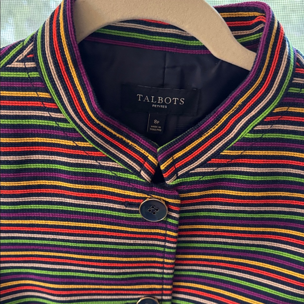 Talbots Vibrant Striped Women's Blazer - Picture 6 of 6